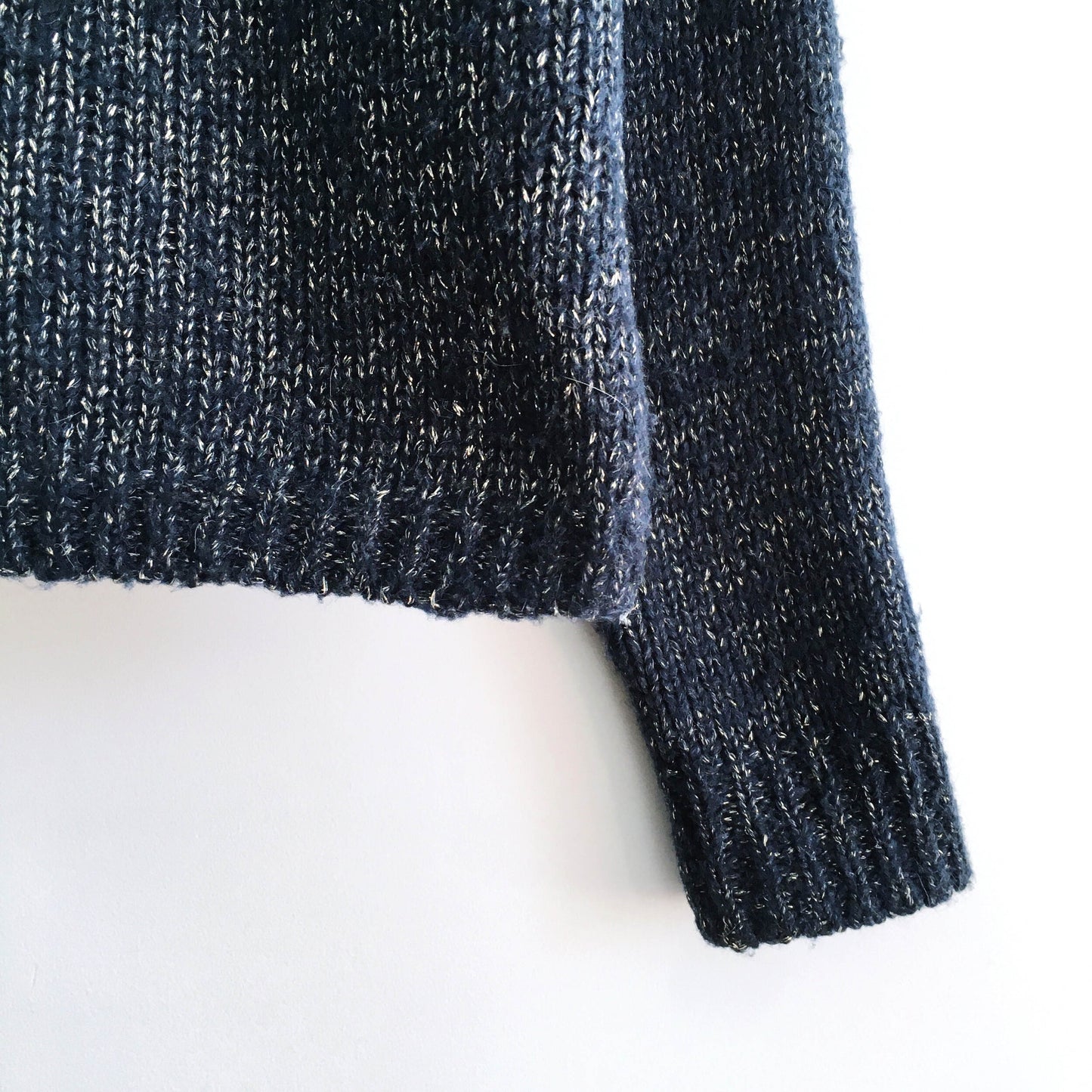 Joie Metallic Navy Sweater - size xs