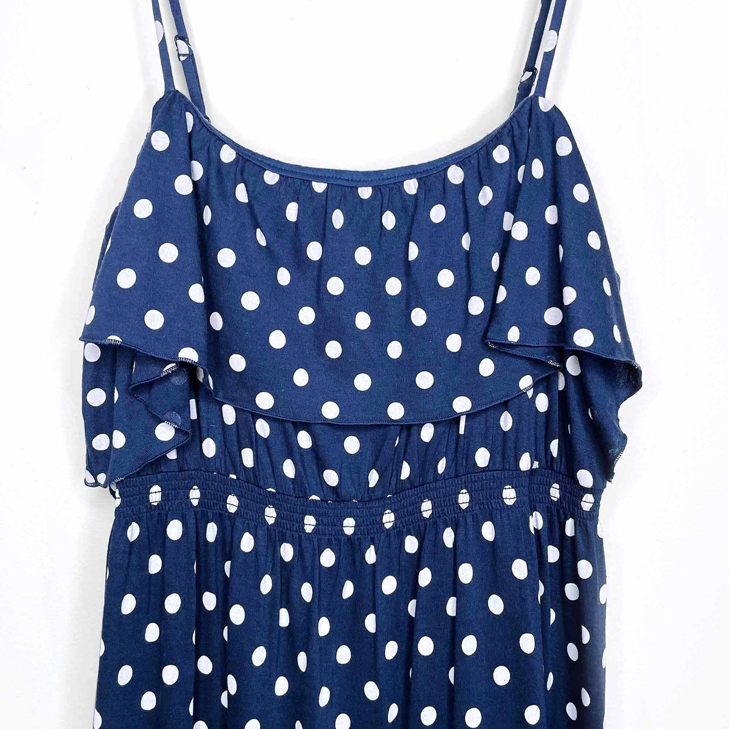 juicy couture blue polka dot ruffle summer dress - size medium