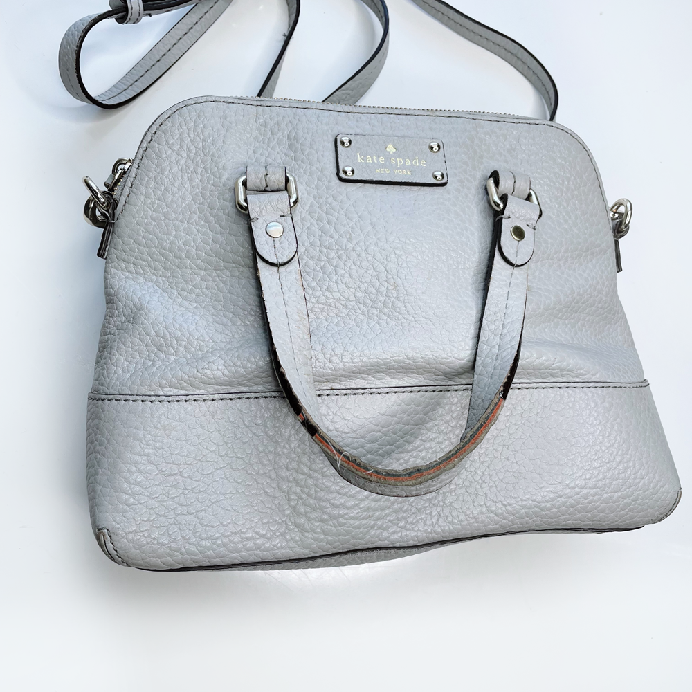 kate spade grove court pebbled leather satchel