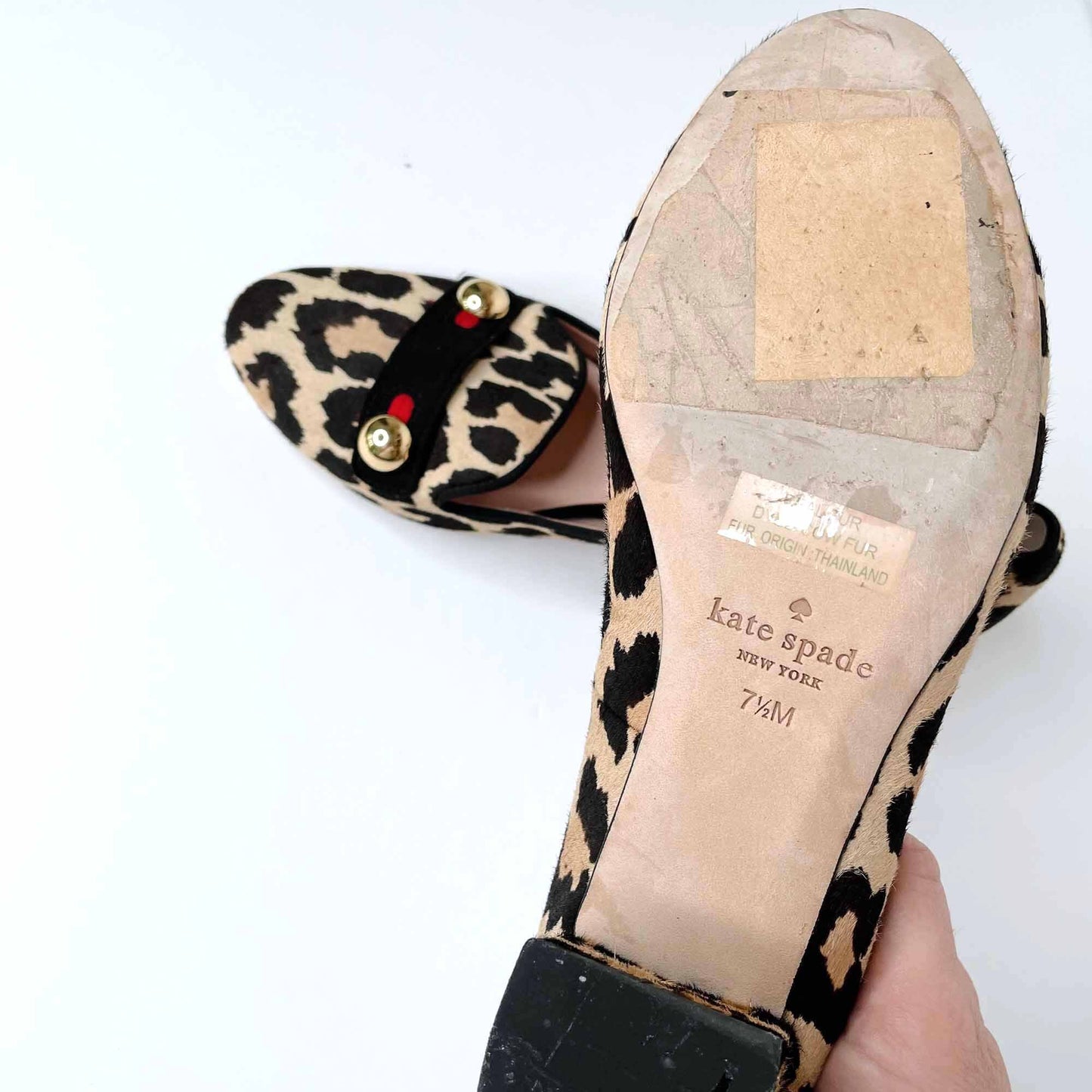 kate spade margery loafer pumps in leopard - size 37.5
