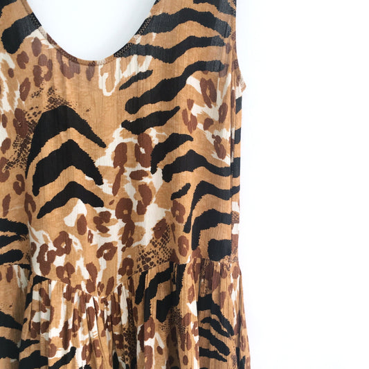 Knot Sisters Safari Romper - size Small