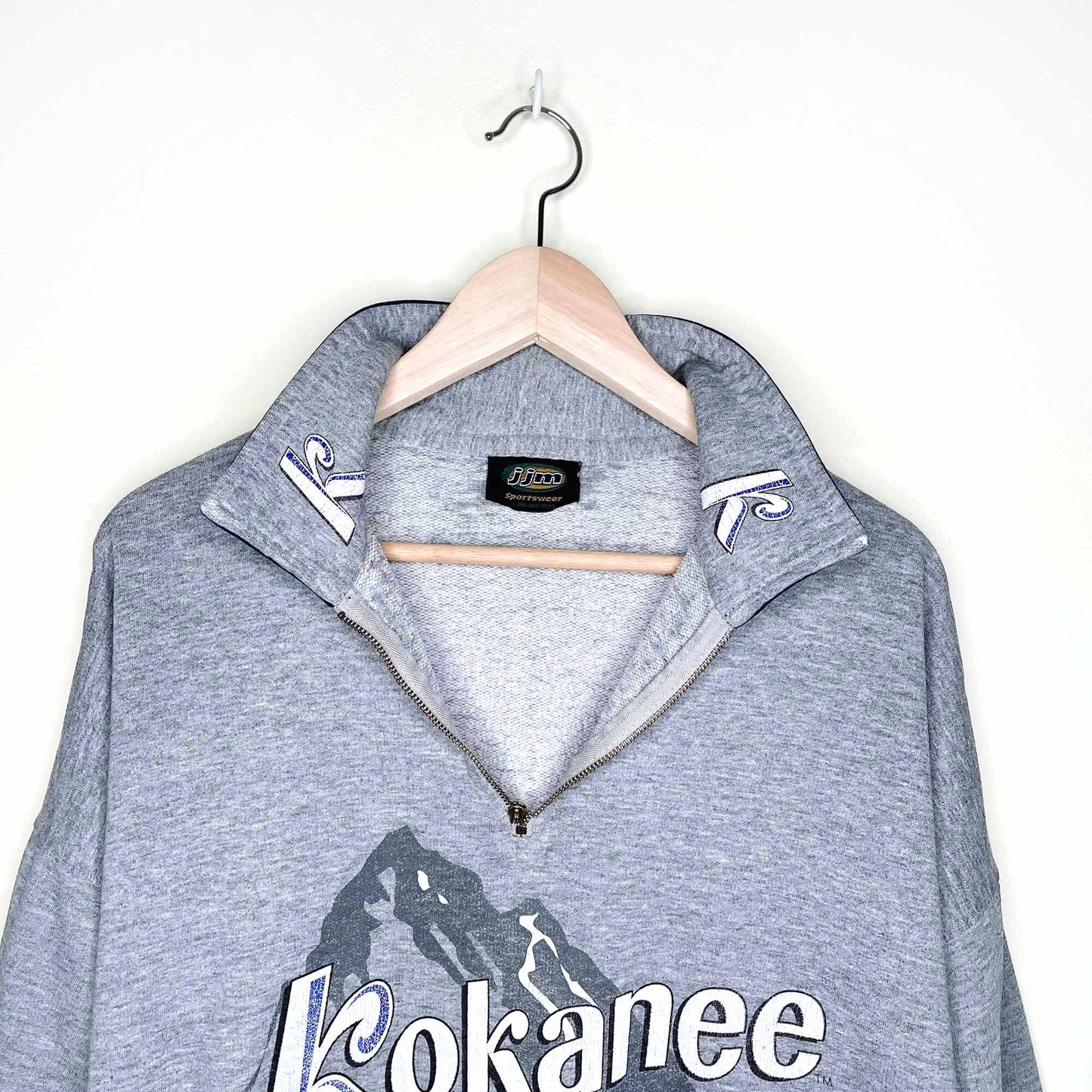 vintage kokanee beer 1/4 zip up sweatshirt - size xl