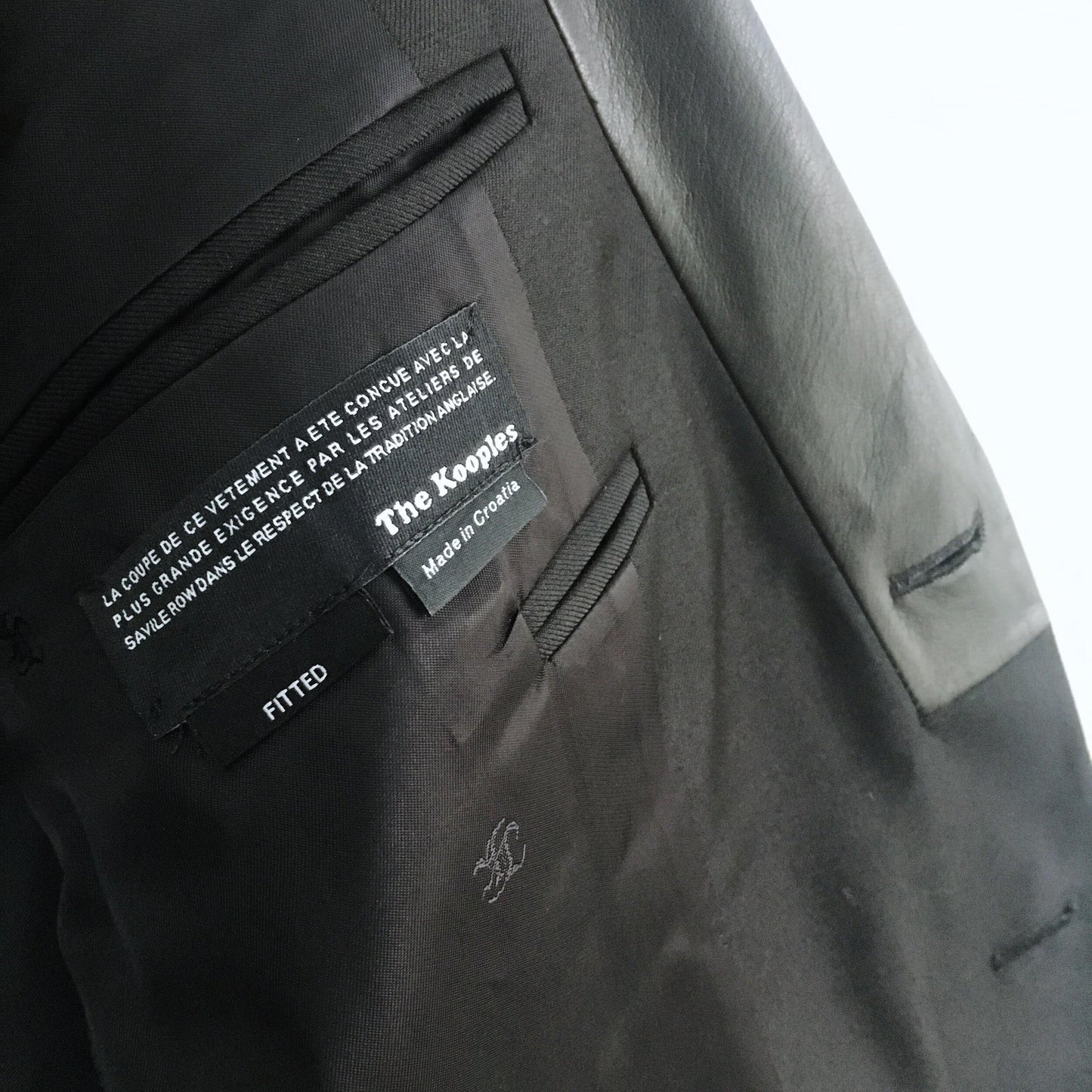 The Kooples Tuxedo Blazer with Leather Trim - size S/M