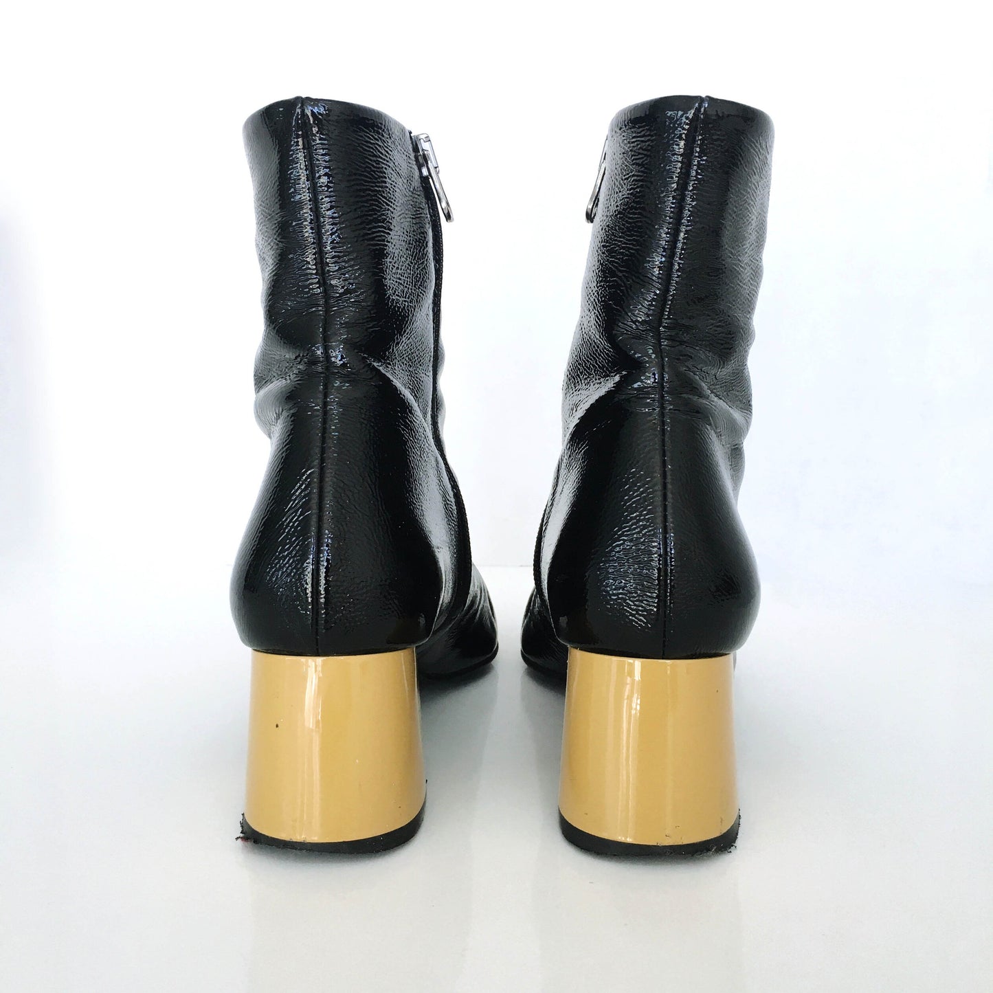 l'Intervalle patent leather belgrade boots - size 36