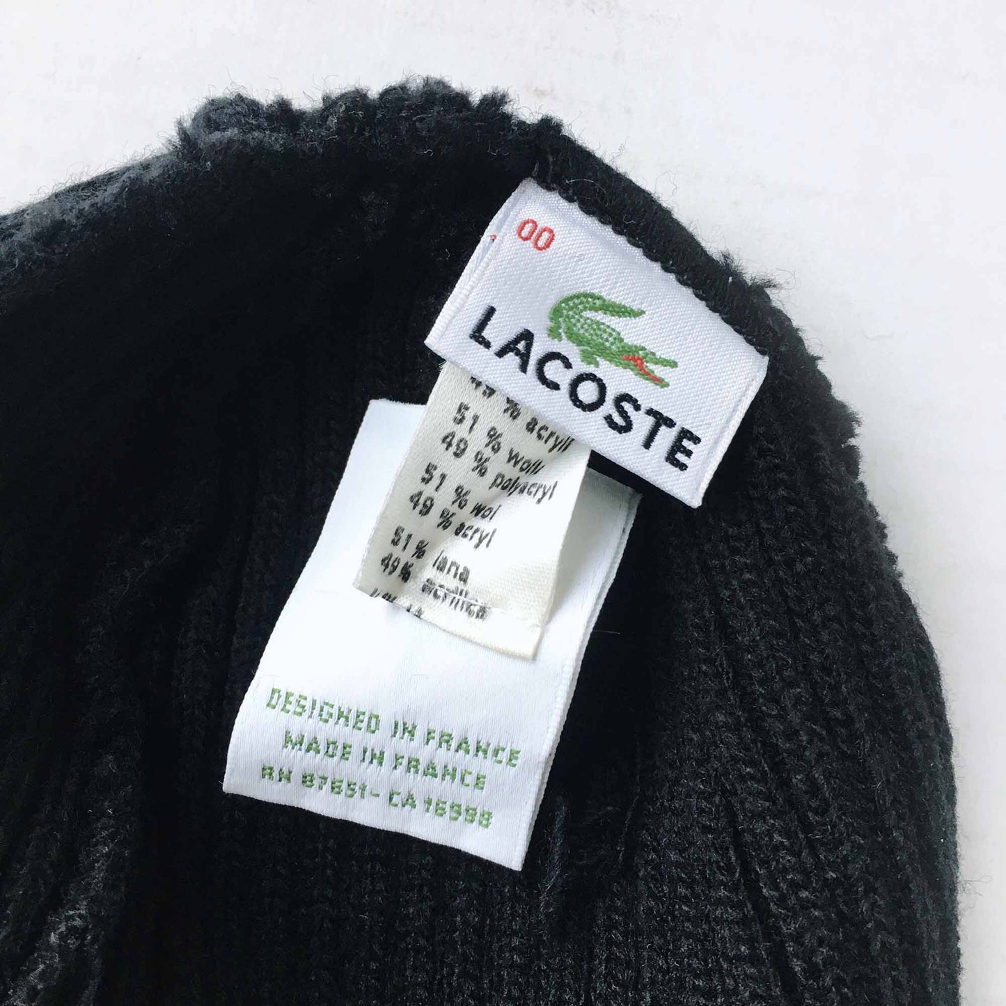 Lacoste wool-blend beanie - size 00