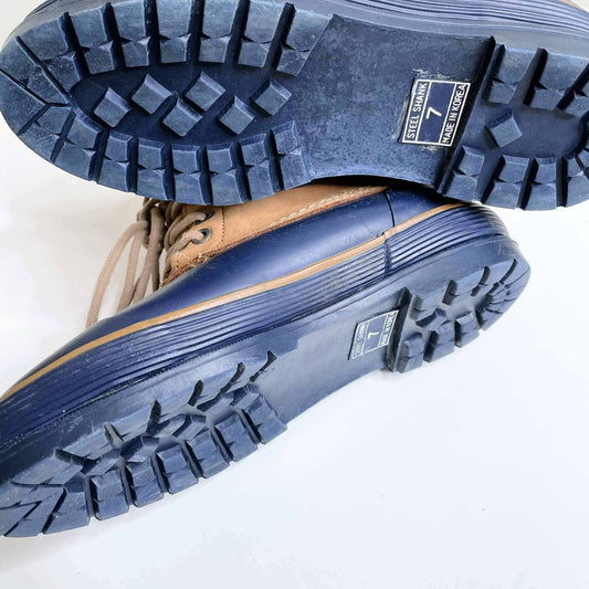 lands end leather thinsulate duck boots - size 7