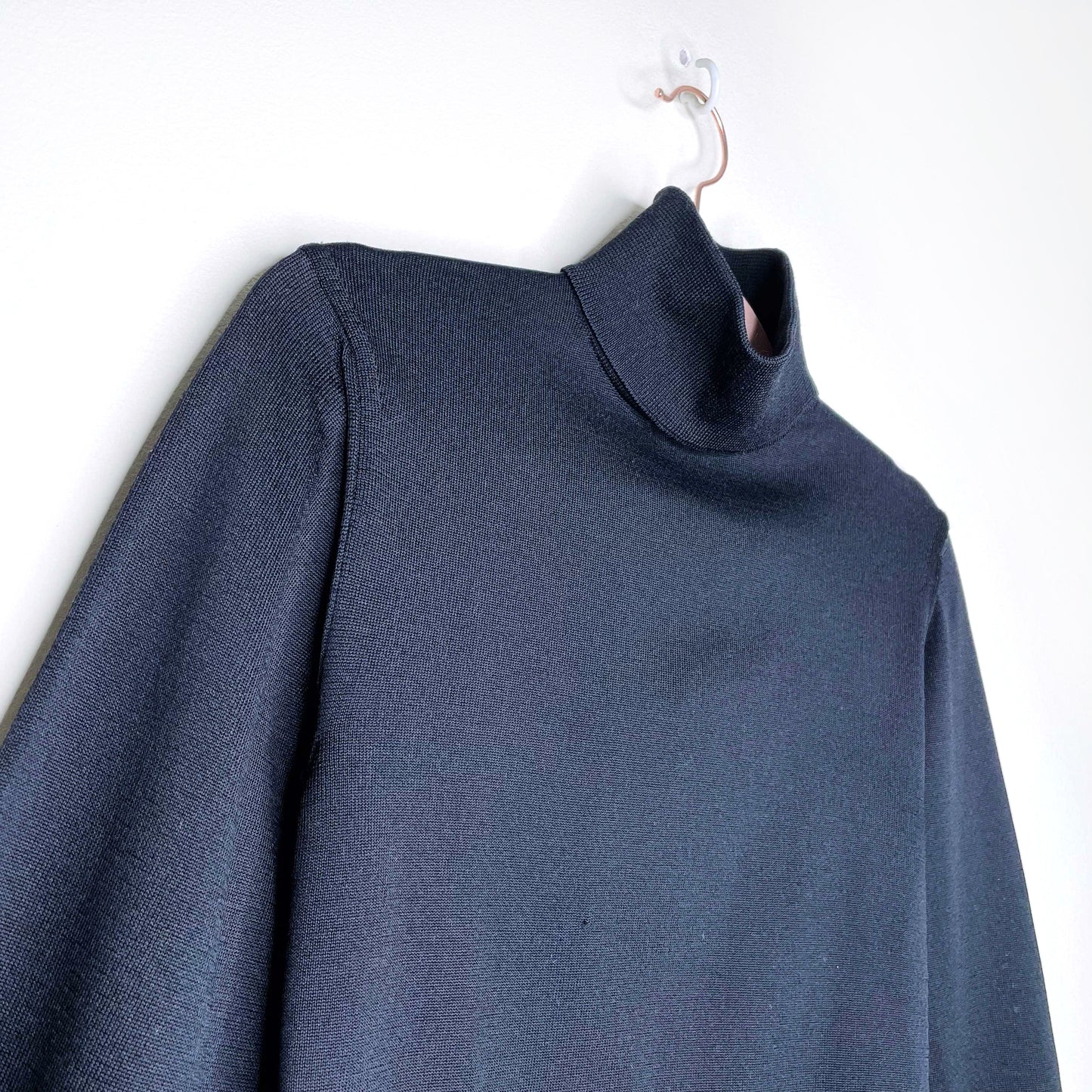 vintage lanvin black balloon sleeve turtleneck - size medium