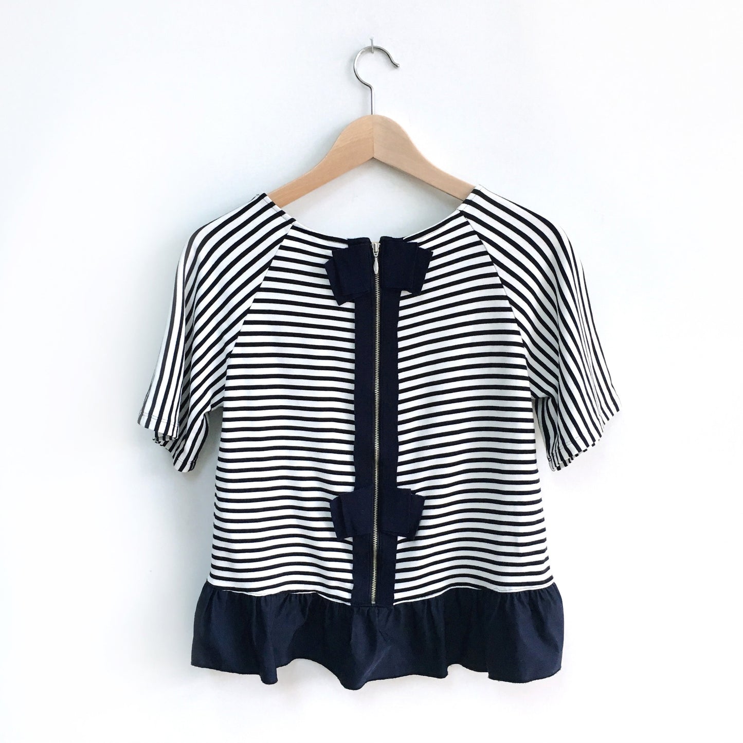Lanvin en Bleu Striped Top with Bows - size 38