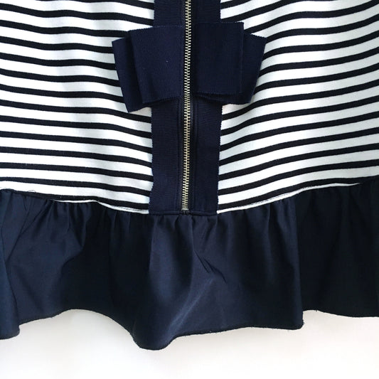 Lanvin en Bleu Striped Top with Bows - size 38