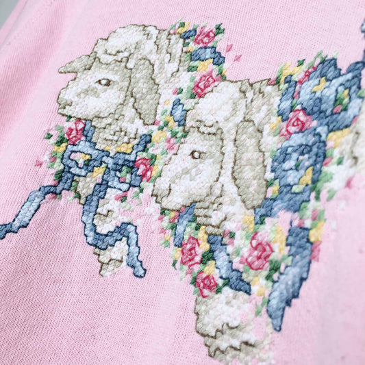 LEE embroidered lamb sweatshirt - size xl