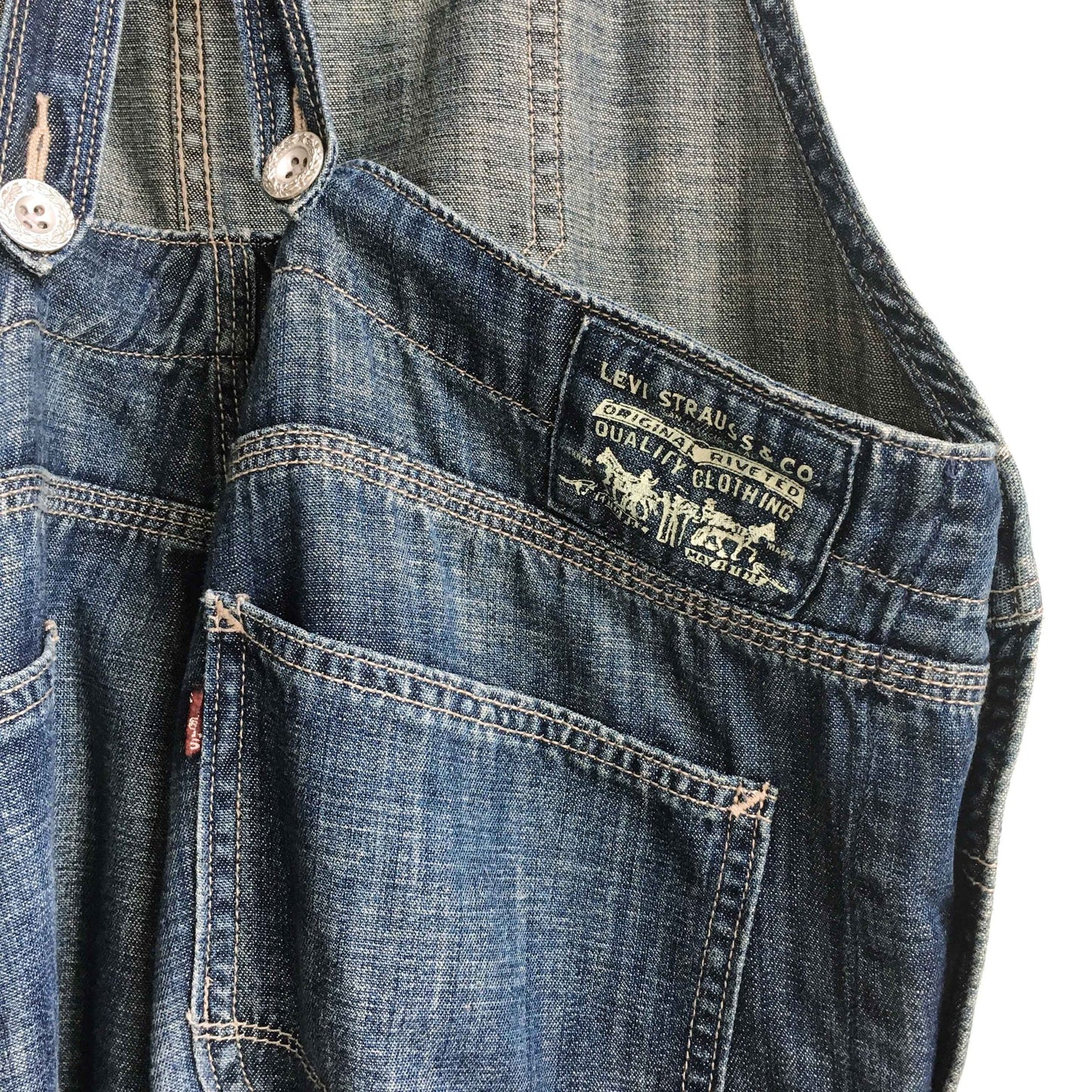 Levi's boyfriend skinny overalls - size Large