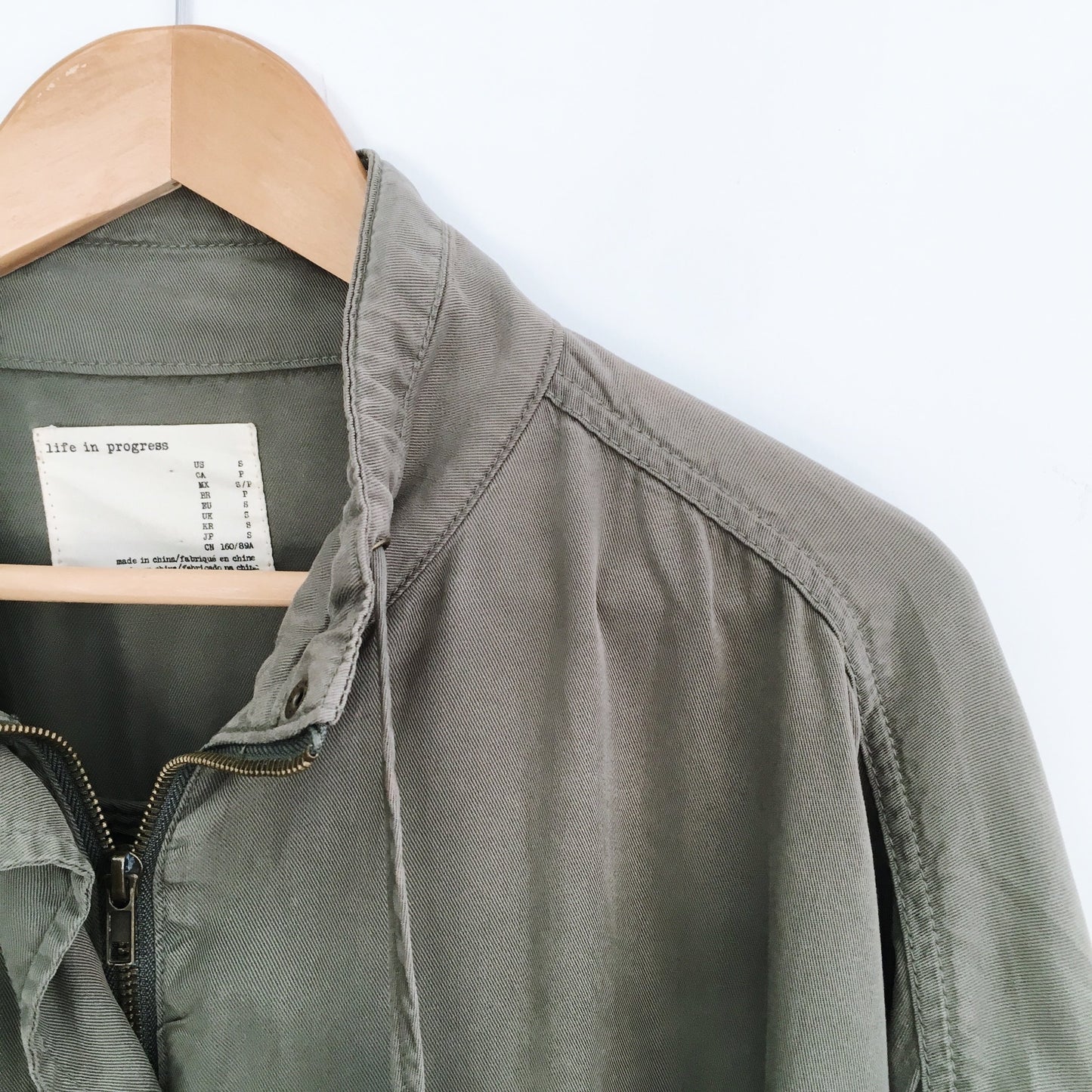 Life in Progress Oversized Military Jacket - size Small
