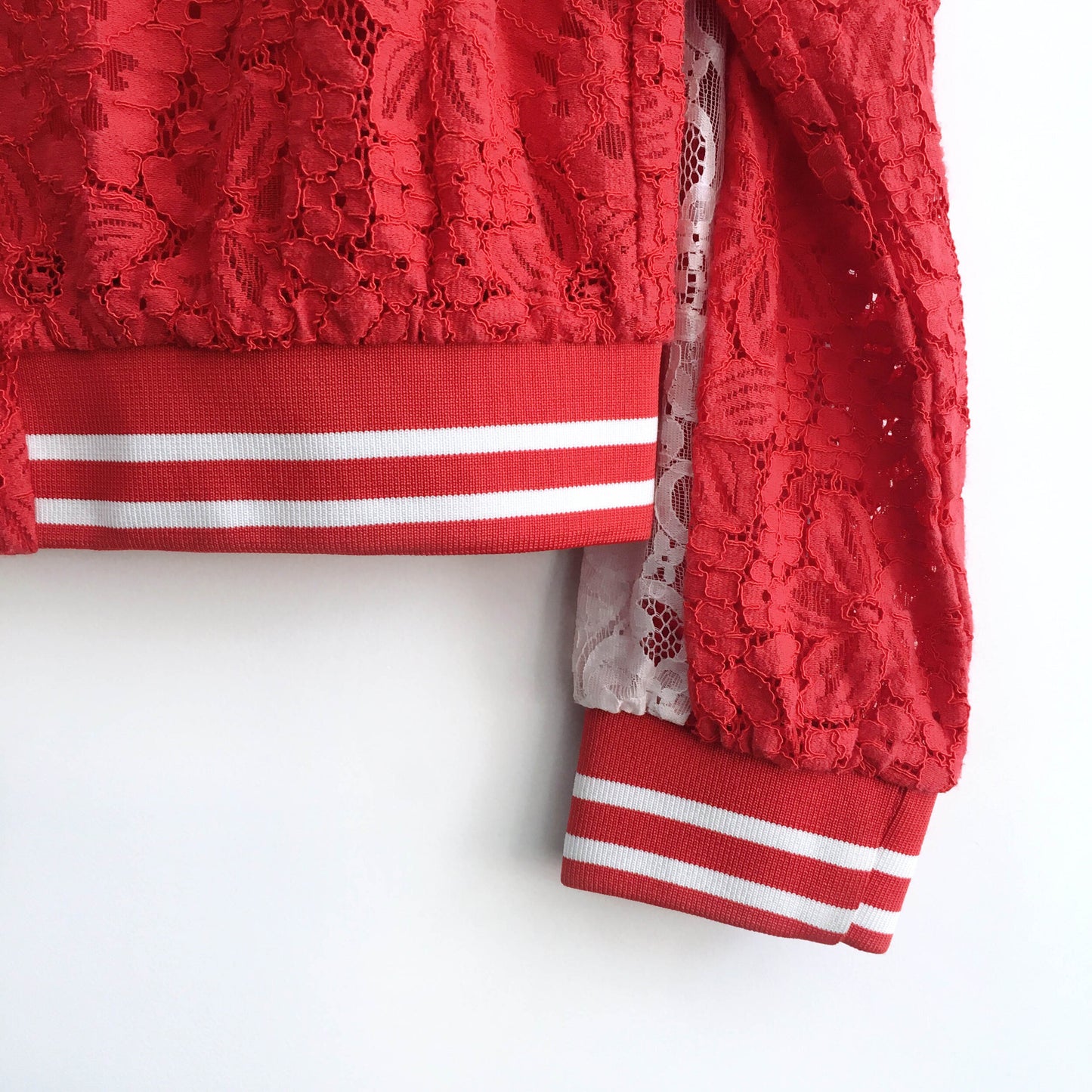 Lili Sidonio | Molly Bracken Lace Bomber Jacket - size Medium