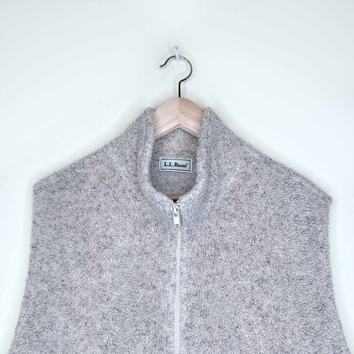 vintage ll bean deep pile sherpa fleece vest - size xl