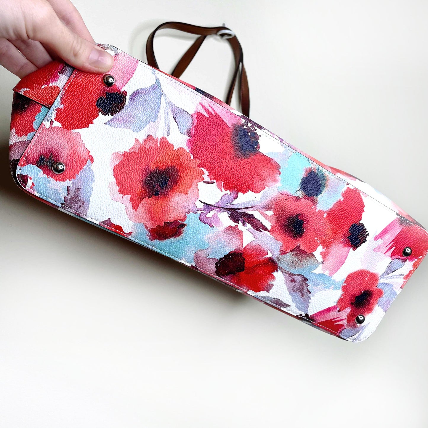 lauren ralph lauren clements floral satchel handbag