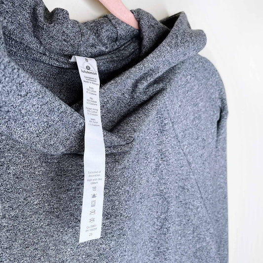 lululemon scuba pullover in heathered speckle black - size 8