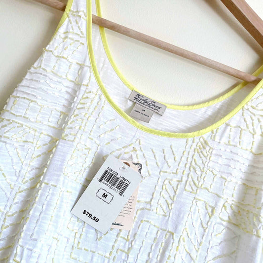 nwt lucky brand beaded embellished tank top - size medium