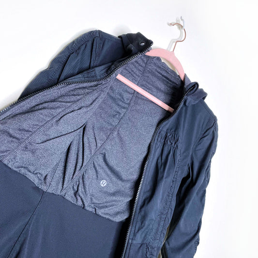 lululemon black dance studio reversible jacket - size 4