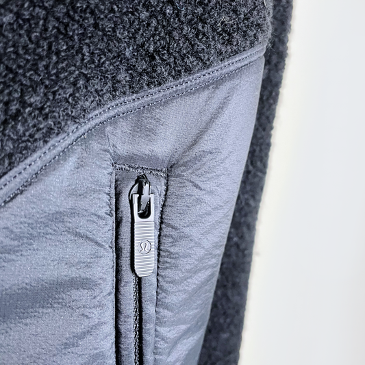 lululemon 2019 black sherpa go cozy jacket - size 12
