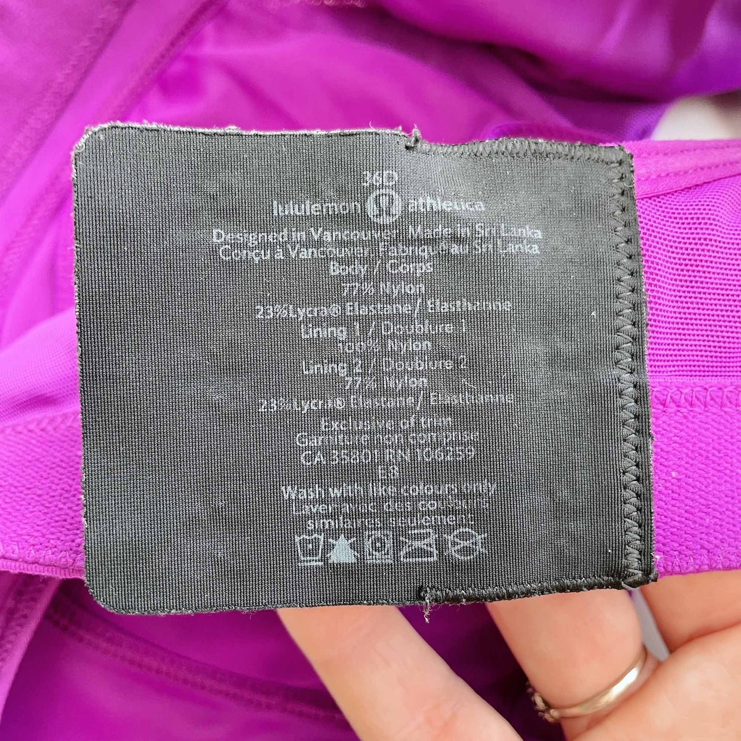 lululemon ta ta tamer sports bra - size 36D