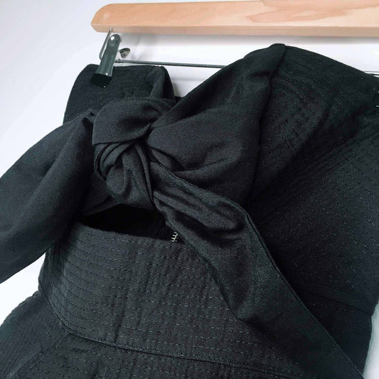 Luxxel strapless bow tie peplum top - size Small