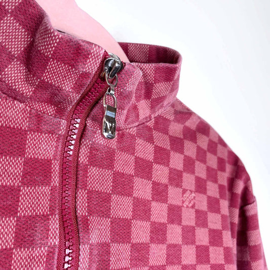 kids louis vuitton damier zip-up sweatshirt - size XL