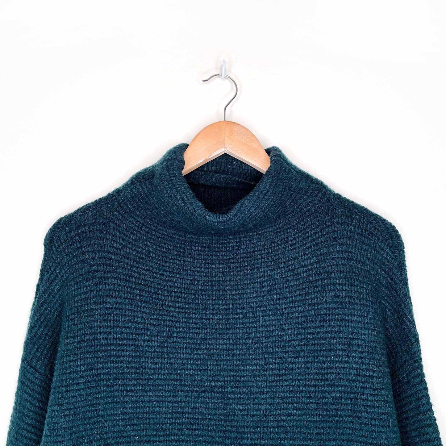 madewell southfield mockneck wool-blend waffle sweater - size medium