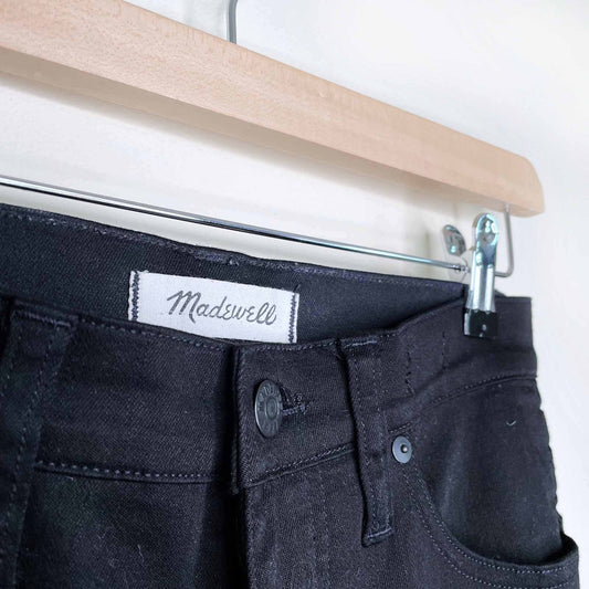 madewell 10" high riser skinny skinny black jeans - size 27