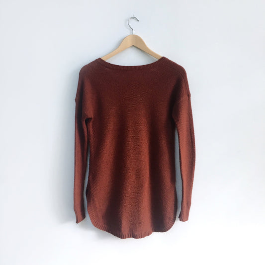 Madewell Hi-lo Waffle Knit Sweater - xs