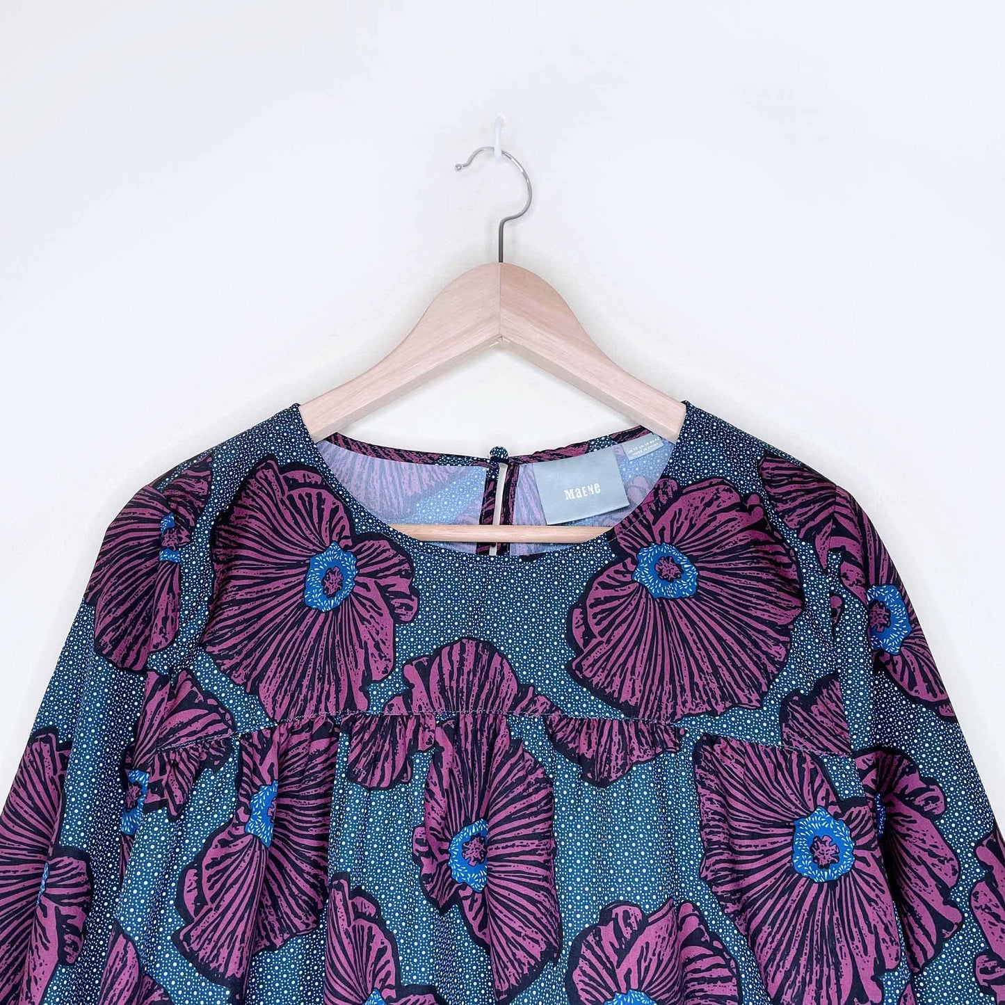 maeve poppy floral babydoll blouse - size 10