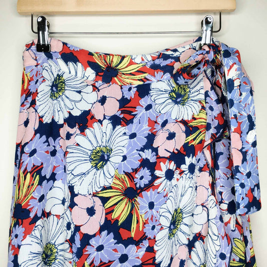Maeve Sybil floral midi wrap skirt - size xs