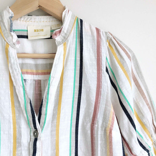 Maeve Alisa striped cotton button down - size 2