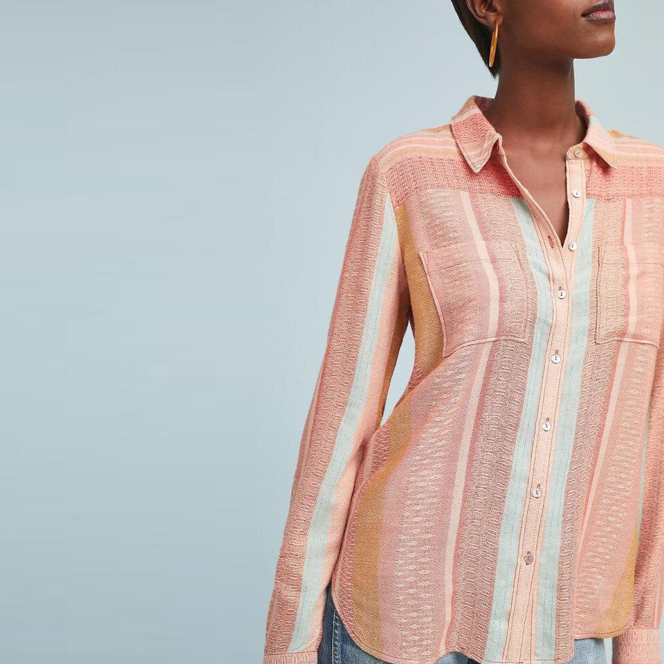 Maeve Calipatria Oversize Buttondown - size Small