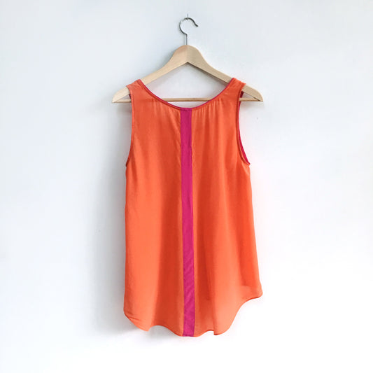 Maeve Piped Silk Tank - size 8