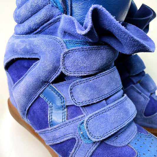 isabel marant bekett suede wedge sneaker - size 38