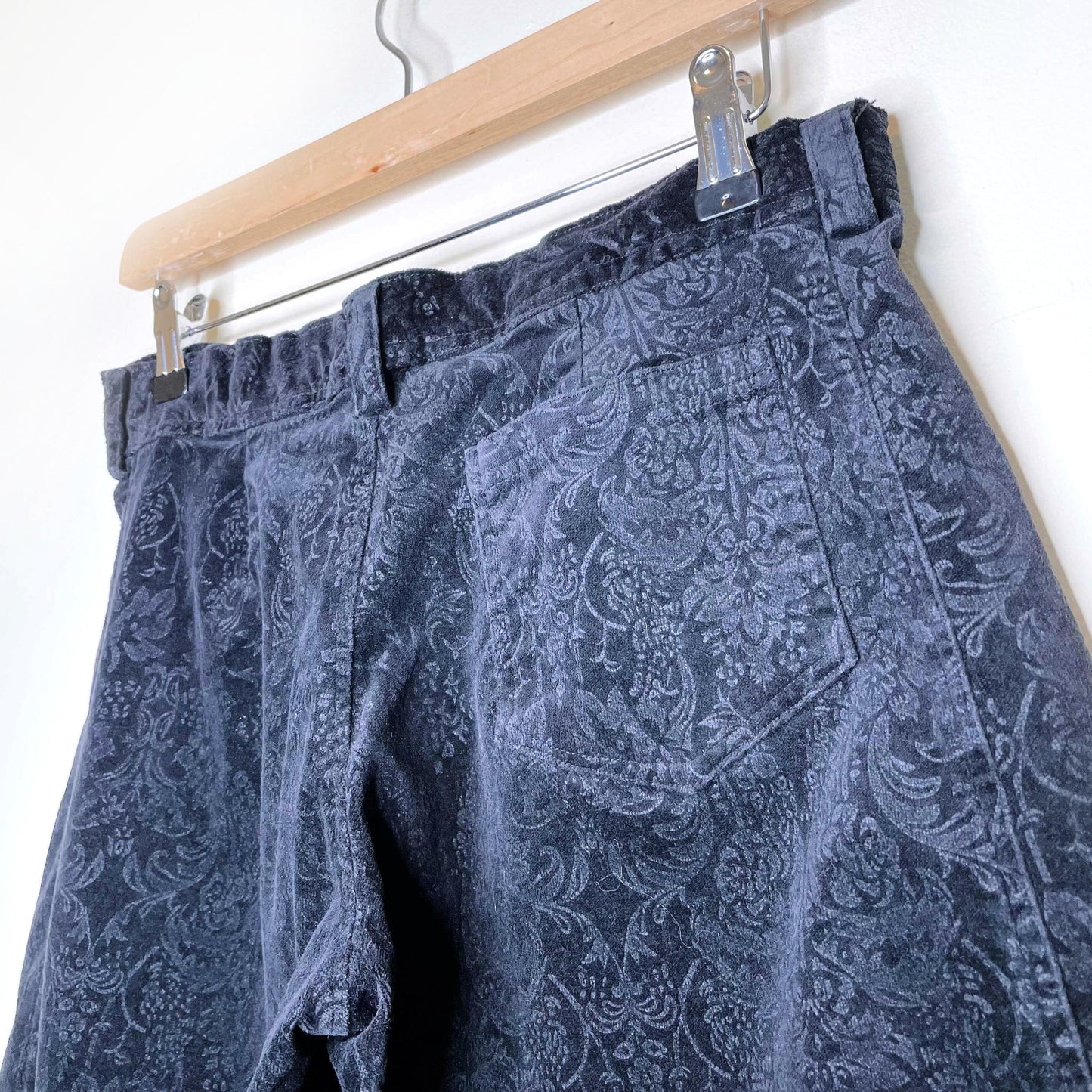 marc jacobs velvet damask wide leg bermuda culottes - size small