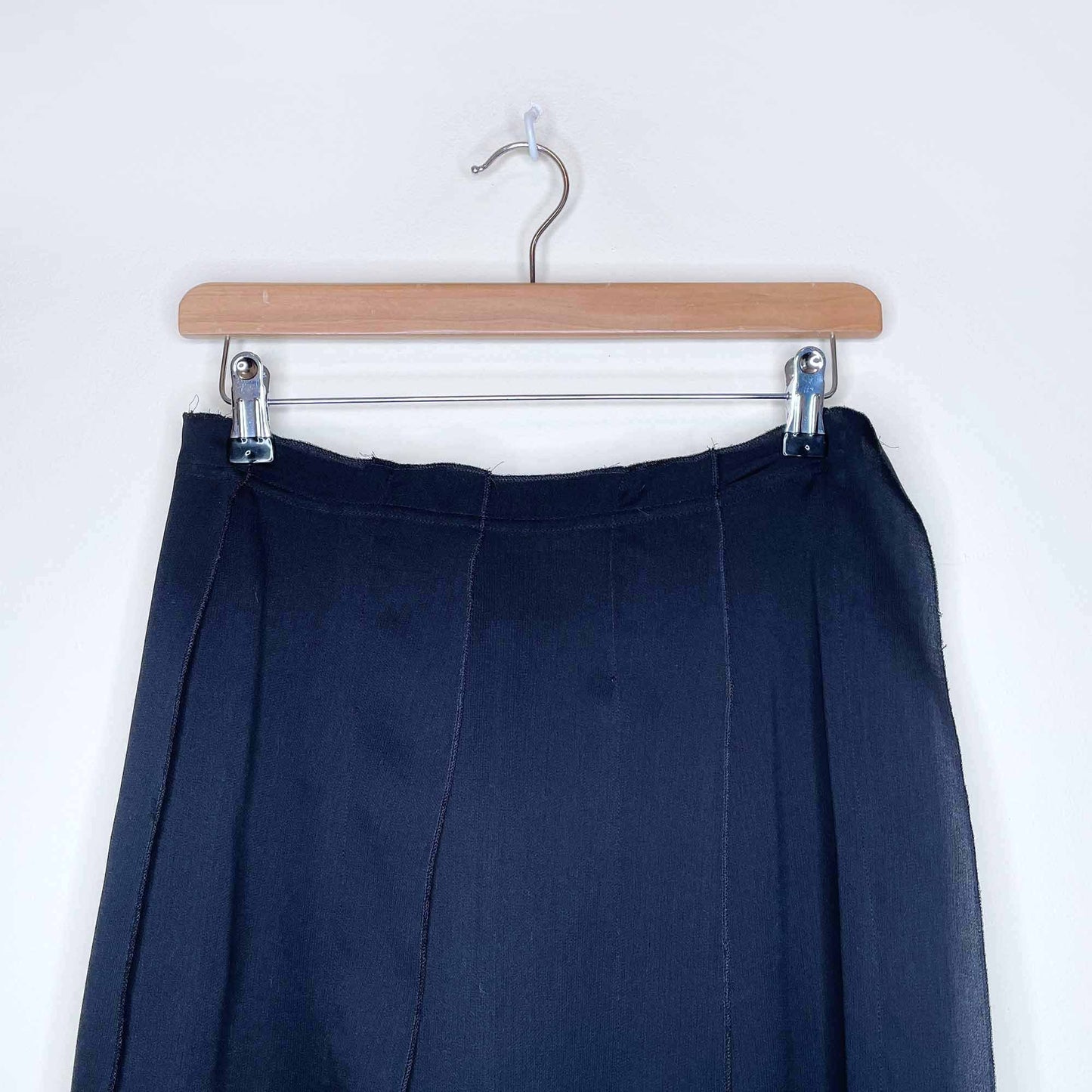 martine douvier paris black layered chiffon skirt - size medium