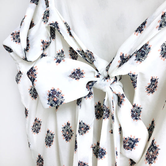 Massimo Dutti tie-back silk dress - size 38