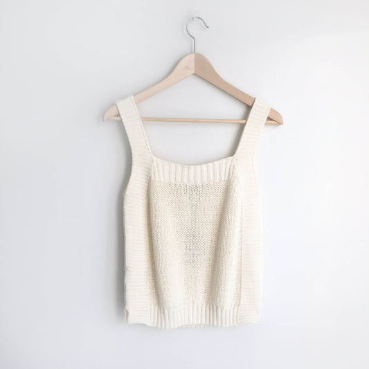 NWT Massimo Dutti cream knit tank - size Medium