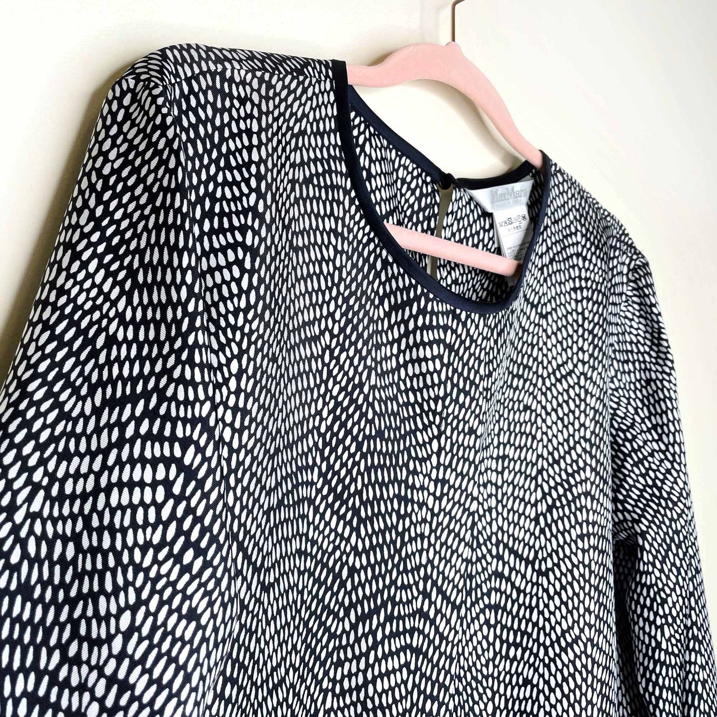 max mara printed silk blouse - size 12