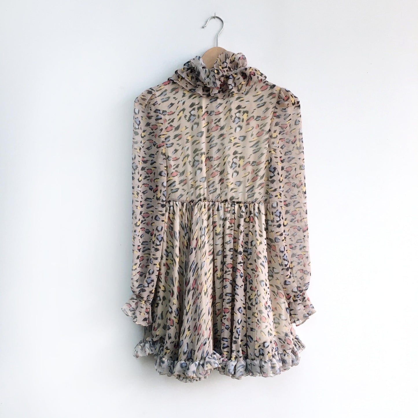 MaxMara Silk Chiffon Leopard Dress - size 36