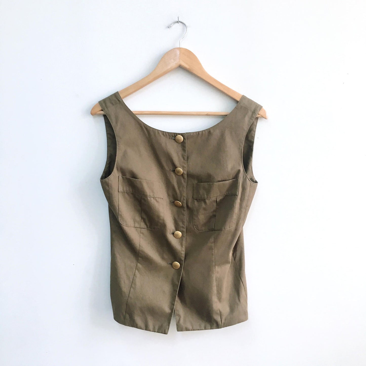 Max Mara Gold Button Shirt - size 6