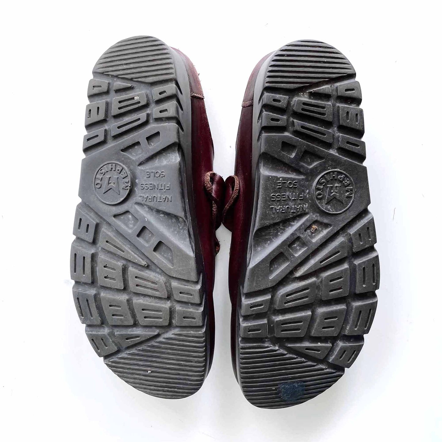 mephisto leather zaverio slip on clogs - size 10