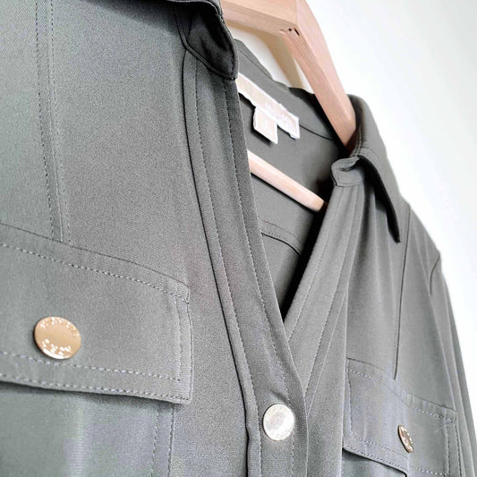 michael - michael kors belted shirt dress - size small