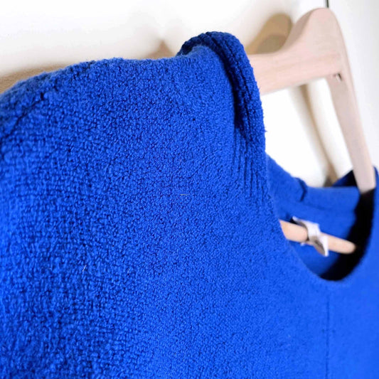 moth zurich stretch knit hoodie with ruched sleeves - size medium