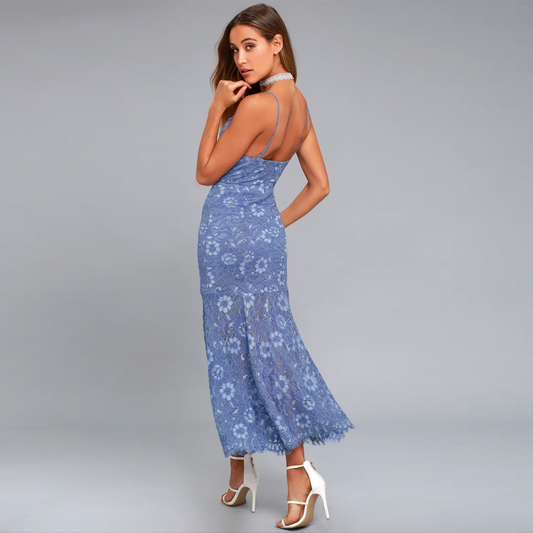 nbd brielle lace mermaid maxi dress - size xl