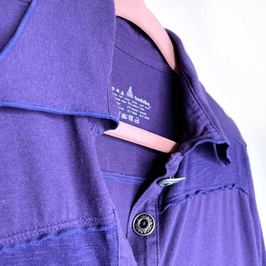 neon buddha button down tunic cardigan jacket - size xl