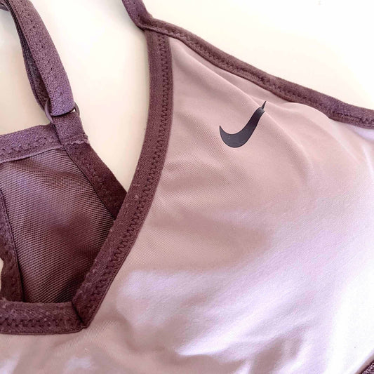 nike purple dri-fit padded sports bra - size small