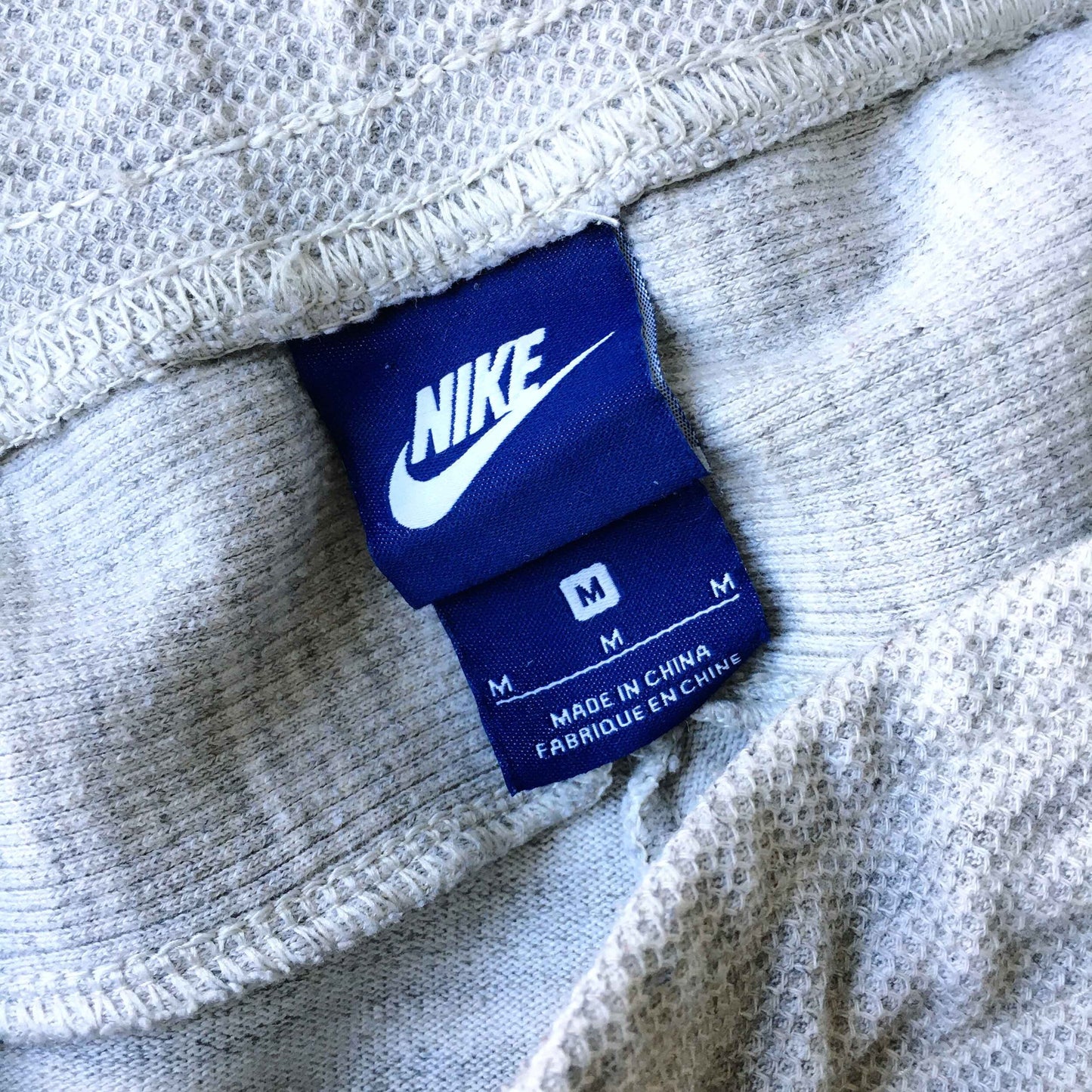 Nike high-rise slim joggers in white heather - size Medium