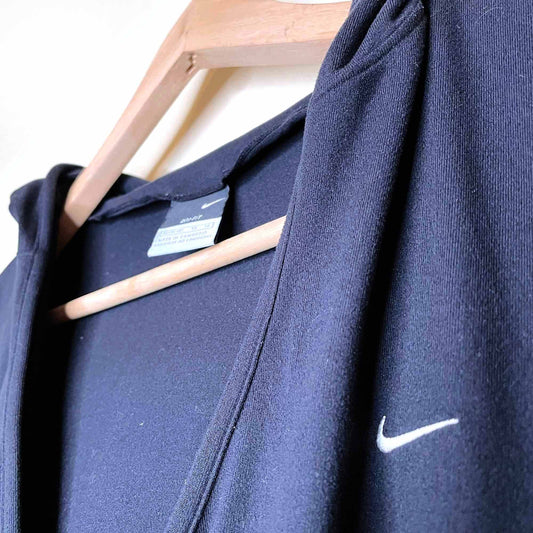 nike dri fit hooded wrap tie long sleeve ballet yoga top - size xl